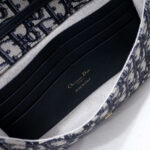 Christian Dior Bobby East-West Pouch With Chain Dark Blue